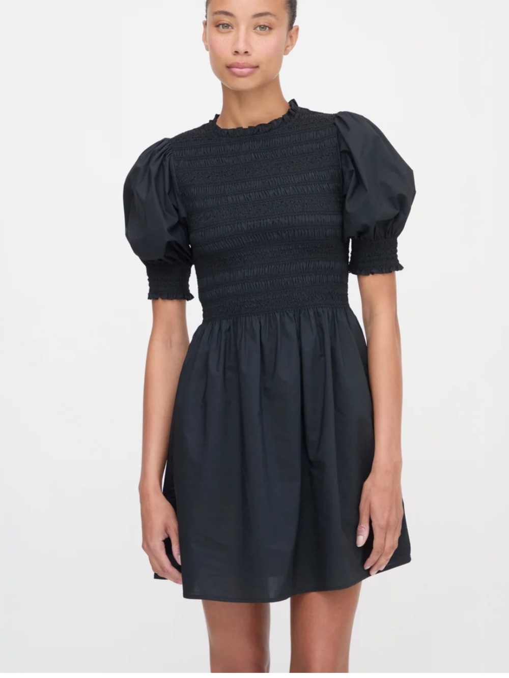 Hill House The Vivi Nap Dress in Black Cotton